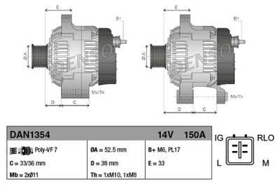 ALTERNADOR DAN1354  