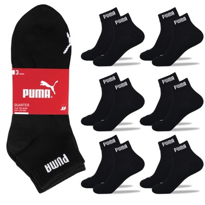 PUMA Ponožky ZAKOSTKI QUARTER 6 párov C3 43-46