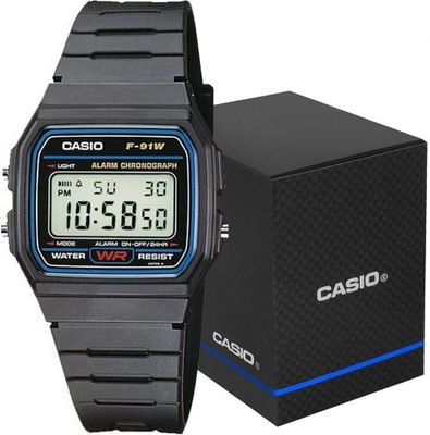 CASIO Zegarek Męski CASIO F-91W-1YEG