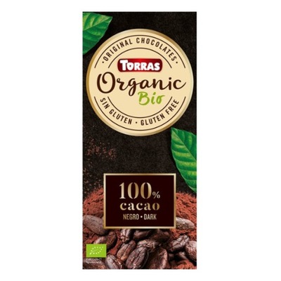 Czekolada ekologiczna gorzka 100% kakao bez dodatku cukru 100g