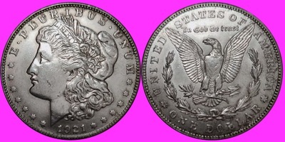 USA 1 dolar 1921-S- Dolar Morgana -SREBRO /1562