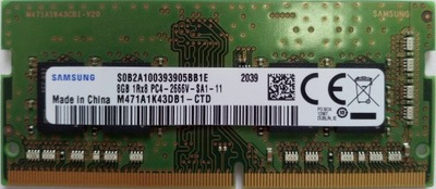 PAMIĘĆ RAM SAMSUNG 8GB DDR4 SODIMM LAPTOP PC4 2666MHZ M471A1K43DB1-CTD