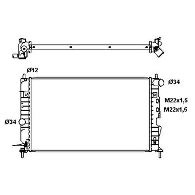 РАДИАТОР ДВИГАТЕЛЯ OPEL
