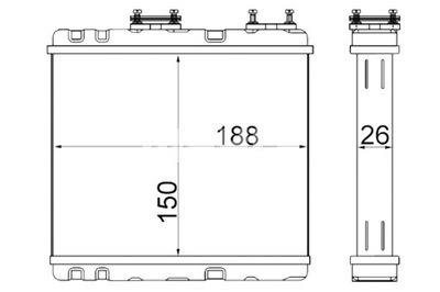 MAHLE ŠILDYTUVAS NISSAN 100NX ALMERA I PRIMERA SUNNY III 1.4-2.0D 