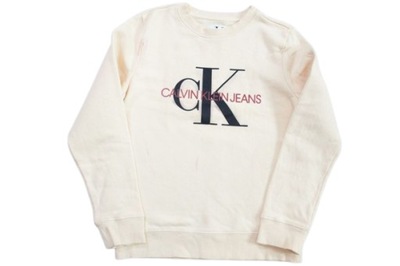 Calvin Klein bluza z logo ecru defekt 32