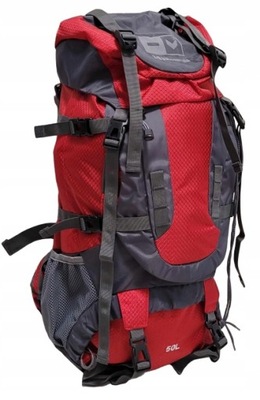 HiMOUNTIAN plecak turystyczny ze stelażem HIKER 50l czerwony