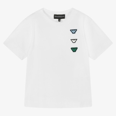 T-shirt dziecięcy EMPORIO ARMANI biały 6l 118 cm