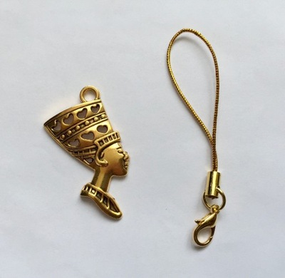 EGIPT Nefretete amulet - zawieszka złota
