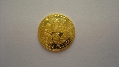 Moneta Kuba 5 pesos kultura Azteków złoto
