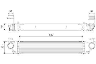 VALEO INTERCOOLER RADUADOR AIRE DE ADMISIÓN FIAT 500X JEEP  