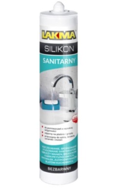 Silikon sanitarny Lakma bezbarwny 280 ml