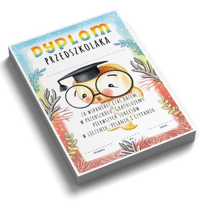 DYPLOM DLA PRZEDSZKOLAKA UCZNIA RYBA RYBKA