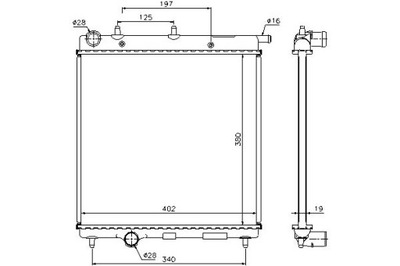 Nissens радіатор двигуна citroen c2 c2 enterprise фото №1