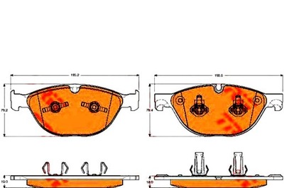 TRW КОЛОДКИ ГАЛЬМІВНІ JAGUAR ПЕРЕД XF XJ XK 5,0 09-