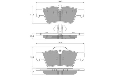 TOMEX BRAKES КОЛОДКИ ТОРМОЗНЫЕ MERCEDES W164 ML-KLASA 05- ЗАД