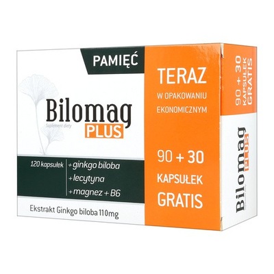 Bilomag Plus, kapsułki , 90 szt. 30 szt. GRATIS