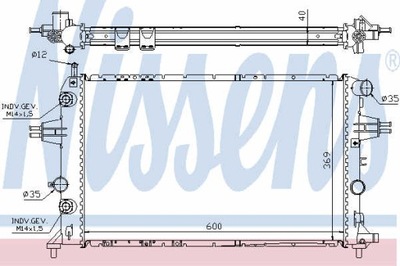 РАДИАТОР ВОДЫ NISSENS 63003A