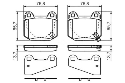 Bosch тормозные колодки ham. nissan задняя 350z/impreza 00- wrx/ фото №1
