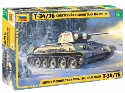 ZVEZDA 3689 1:35 Soviet Medium Tank mod. 1943 URALMASH T-34/76