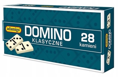 Domino klasyczne gra logiczna 28 kostek Adamigo