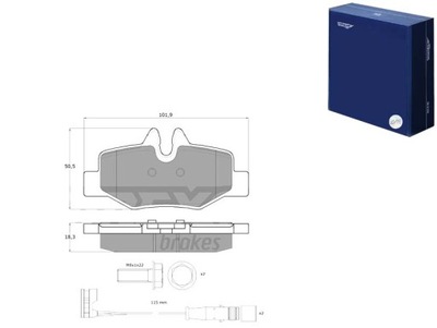 ZAPATAS DE FRENADO MERCEDES VITO 03- CON CZUJ PARTE TRASERA TOMEX BRAKES  