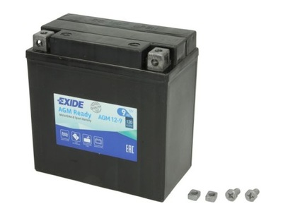 AKUMULIATORIUS EXIDE AGM 12-9 YTX9C-BS EXIDE READY L+ 12V 9AH 120A LODZĖ 