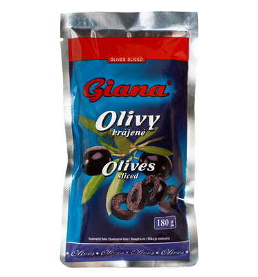 Giana oliwki czarne drylowane 180g