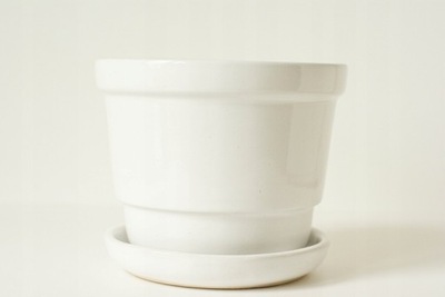 Doniczka ceramiczna biała 22 cm