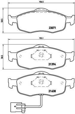 BREMBO P 24 034 KOMPLEKTAS TRINKELIŲ HAMULCOWYCH, STABDŽIAI DISKINIAI 