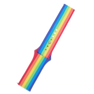 1 PC Rainbow Pattern Watch Strap Silikonowy