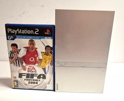 KONSOLA SONY PLAYSTATION 2 SLIM PS2 SCPH-77004 SREBNA