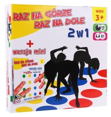 Gra planszowa zręcznościowa "Raz na górze raz na dole" 2w1 + Mini