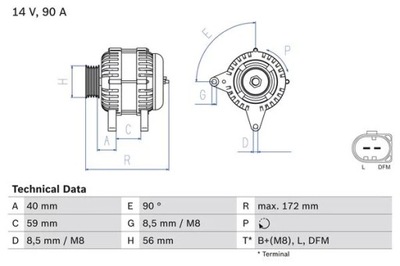 ГЕНЕРАТОР REG. 0986047250/BOS