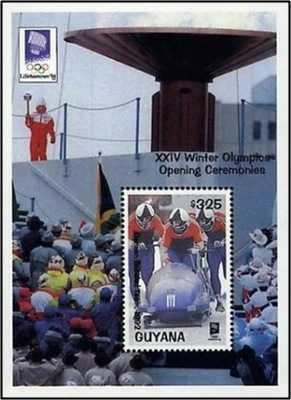Gujana 1993 Znaczki Bl 289 ** sport igrzyska olimpijskie Olimpiada