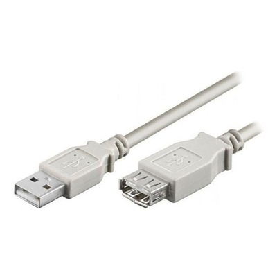 Przedłużacz USB (2.0), USB A M - USB A F, 5m, szar