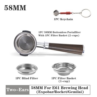 58MM Coffee Bottomless Portafilter For E61