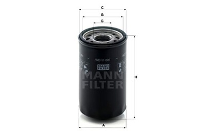 MANN-FILTER FILTRO HIDRÁULICO DEUTZ FAHR 60 60 A 60 F 70 70 A 70 F  