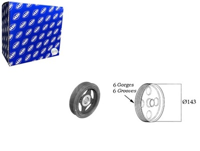 Шків колінчастого вала колінчастого nissan qashqai i tiida x-trail ii renault фото №1