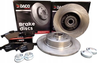 DISCS + PADS BEARING REAR FOR RENAULT LAGUNA 2 II  