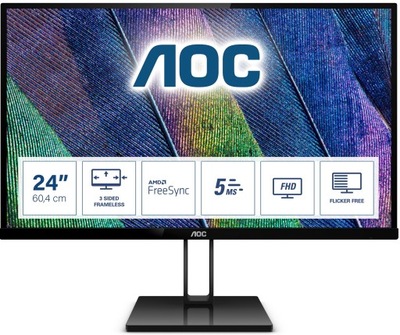 Gamingowy Bezramkowy Monitor AOC 24V2Q 23,8'' LED IPS FullHD