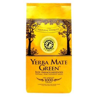 Yerba Mate Green LEMON 1000g despalada 1kg LIMON