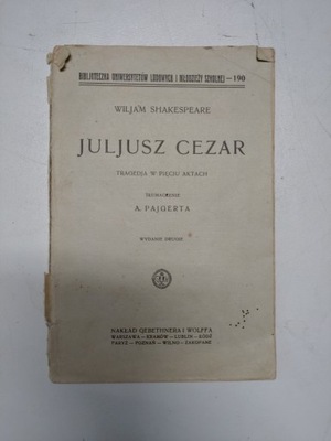 Wiliam Shakespeare Juliusz Cezar 1927r