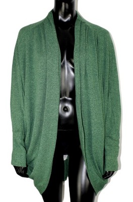 Kardigan zielony długi sweter ciepły L 40