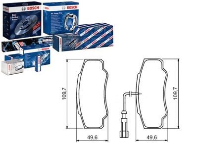 BOSCH КОМПЛЕКТ КОЛОДОК ТОРМОЗНЫХ BOS, 0 986 494 3