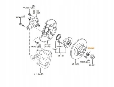 Оригинальная гайка ступица mazda фото №1
