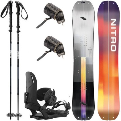 Splitboard NITRO Team Split foki wiązania kije 159