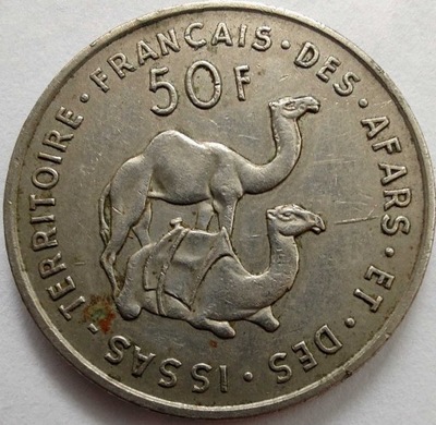 1055c - Francuskie Terytorium Afarów i Issów 50 franków, 1970