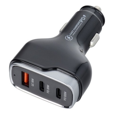 Ładowarka samochodowa USB QC 3.0 18W 2x Typ C PD 100W30W CC53-2C1A (Total