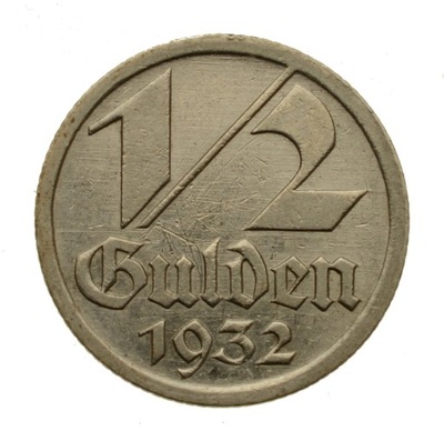 Wolne Miasto Gdańsk - 1/2 guldena 1932 r. (2)