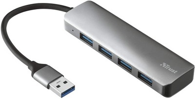 Trust Halyx Hub 4x USB-A 3.2 do 5Gb/s Aluminium